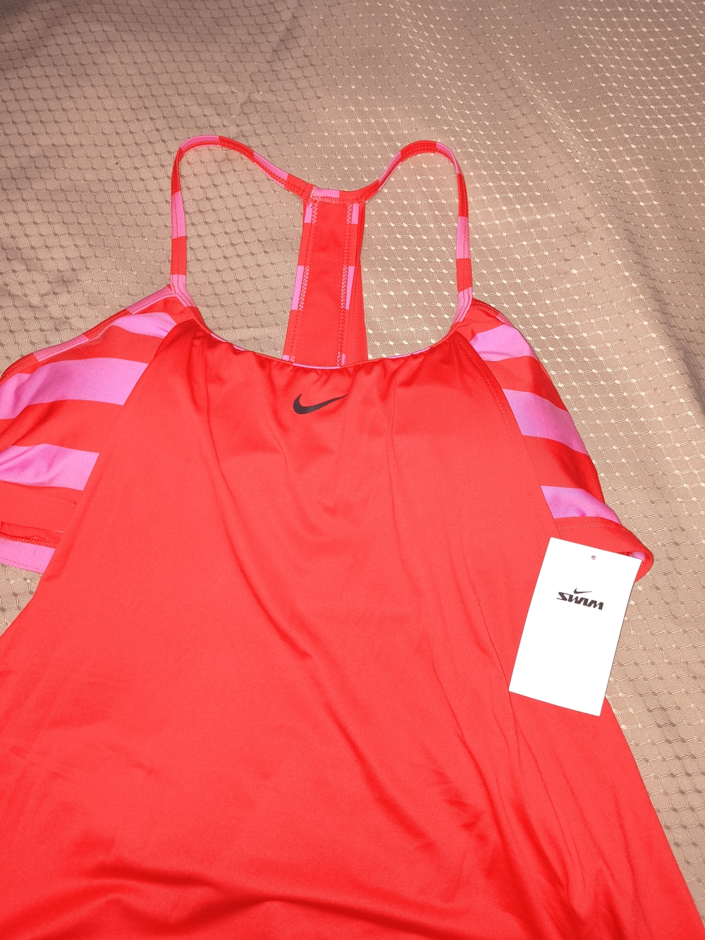 Nike Red & Pink Strappy Athletic Tank Top